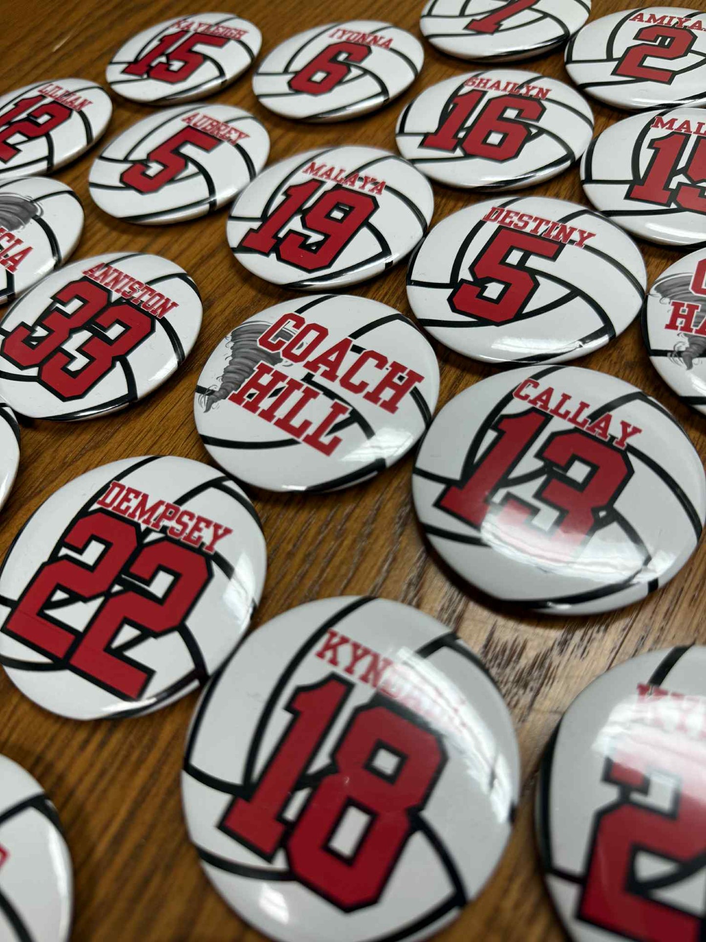BMS Volleyball Button Pins – $3 Each