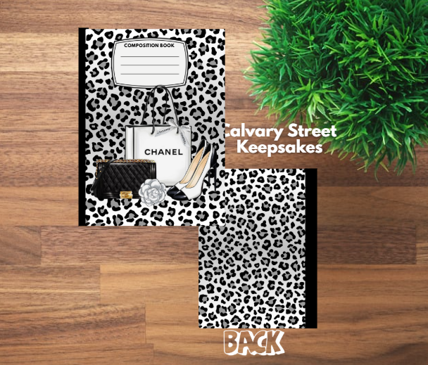 Couture - Grey Leopard - Composition Notebook