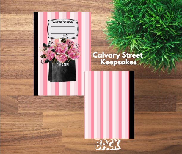 Couture - Pink Stripes - Composition Notebook (Copy)