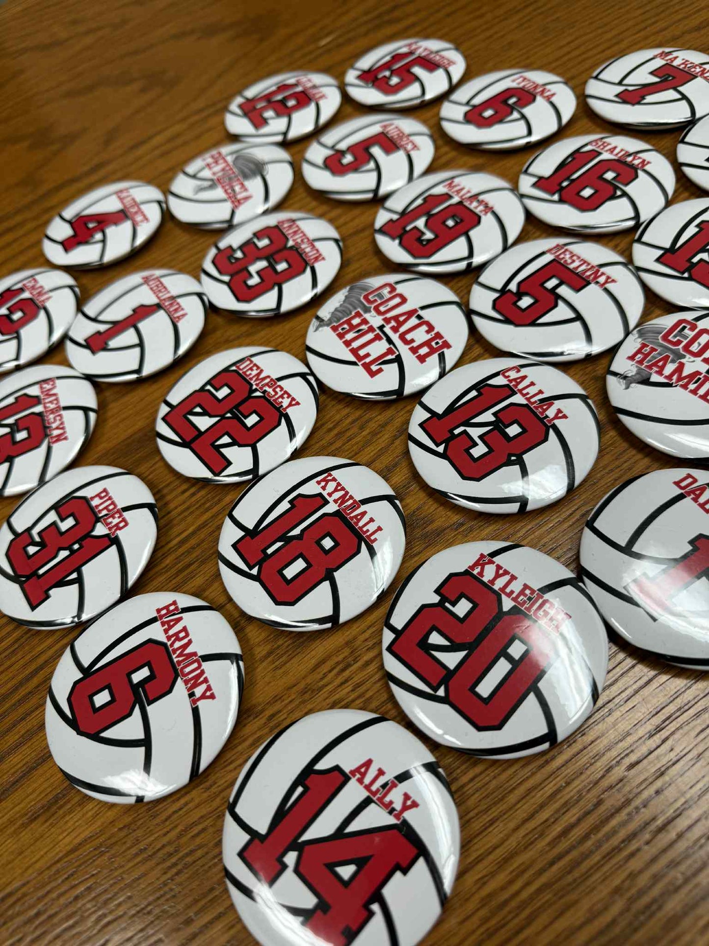 BMS Volleyball Button Pins – $3 Each