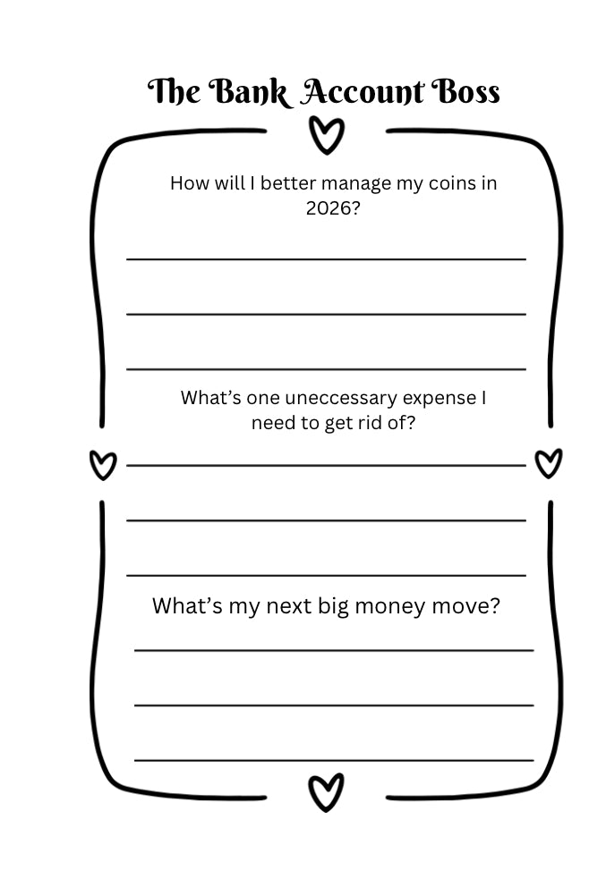 2026 Vision Board & Manifestation Journal w/ Coloring Pages