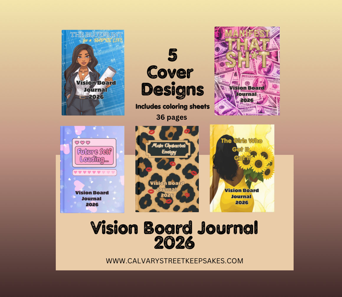 2026 Vision Board & Manifestation Journal w/ Coloring Pages