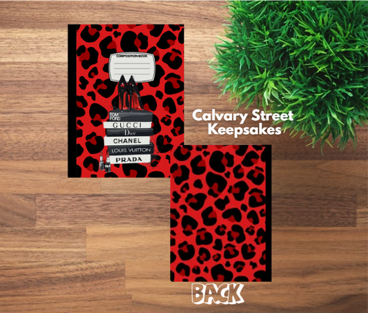Couture - Red Leopard - Composition Notebook