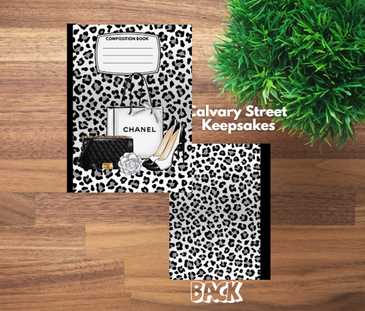 Couture - Grey Leopard - Composition Notebook