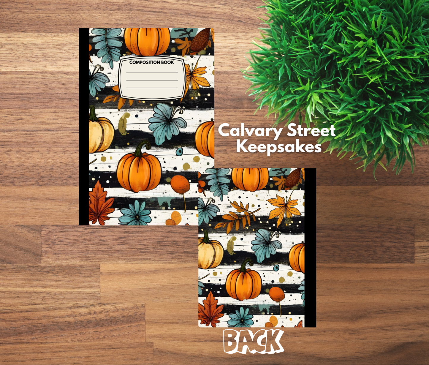 Fall - Neutral Leaves - Composition Notebook