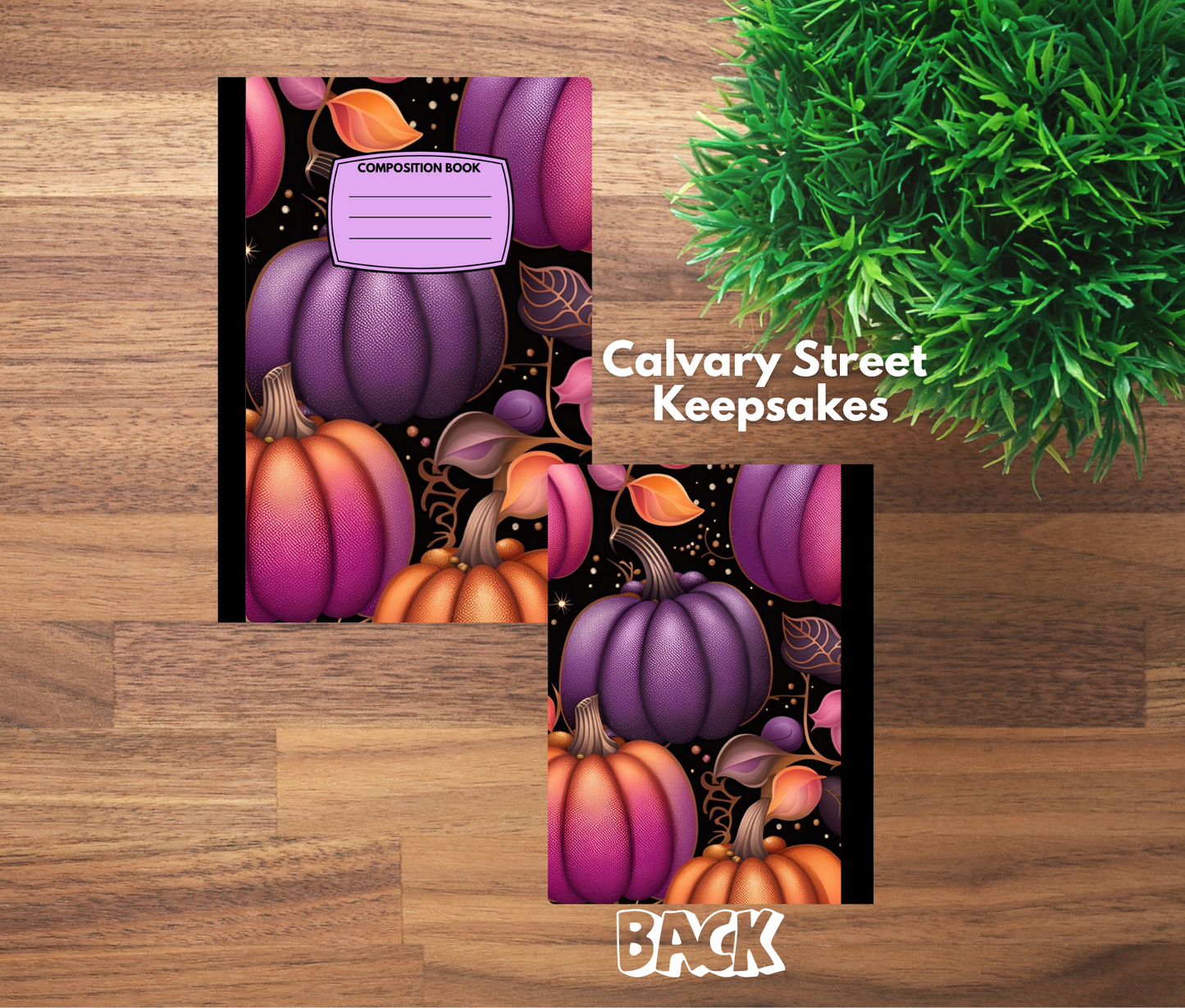 Fall - Purple Pumpkin Patch - Composition Notebook
