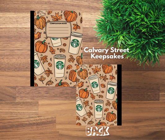 Fall - Coffee and Chill- Composition Notebook